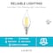 Luxrite CA11 LED Light Bulb 5W (60W Equivalent) 550LM 5000K Bright White Dimmable E12 Candelabra Base 6-Pack LR21599-6PK - alternate 5